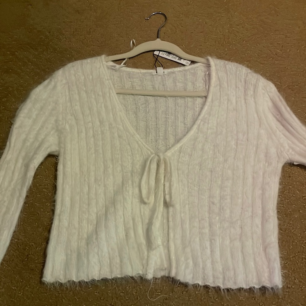 White garage sweater